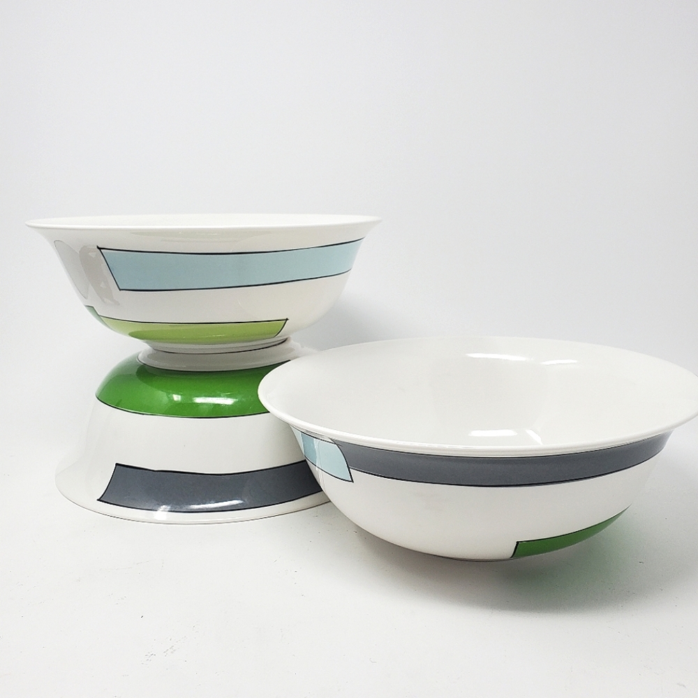 HTF Kate Spade LENOX Block Party 9" Serving Bowl, Each - Discontinued